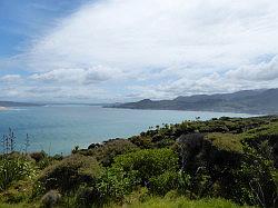 De ingang van Hokianga Harbour