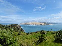 De ingang van Hokianga Harbour